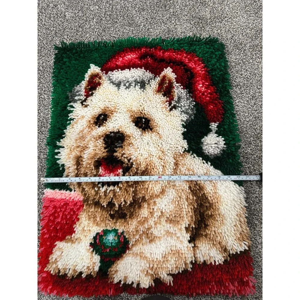 FINISHED 1998 Latch Hook Christmas Puppy 20